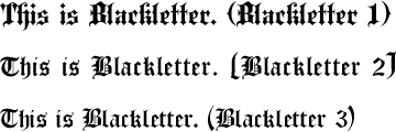 This is Blackletter