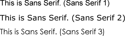 This is Sans Serif